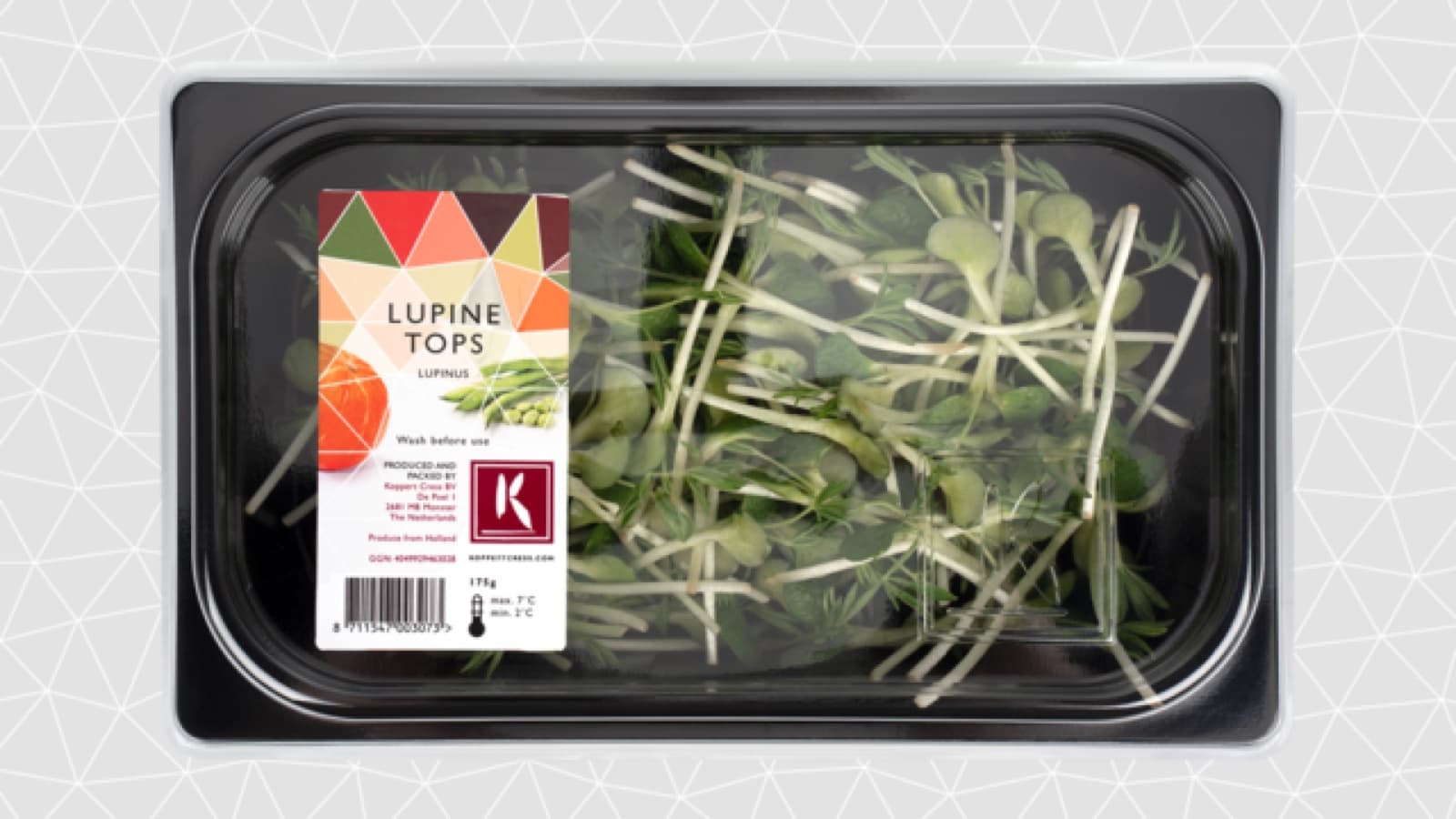Lupine Tops schaal a 175 gram - Koppert Cress, Monster