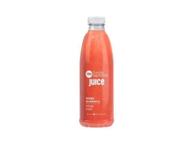 Sap Sinaasappel & aardbei fles a 1000ml