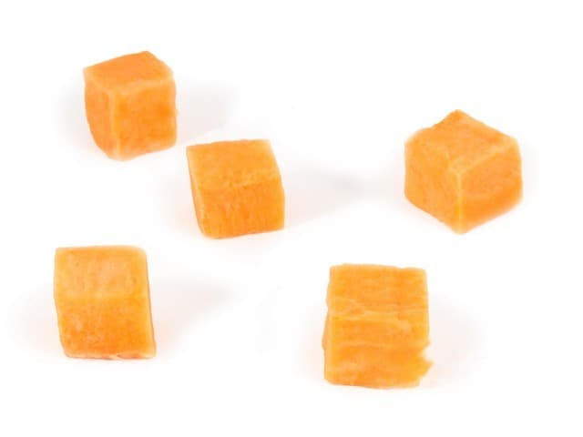 Zoete aardappel oranje brunoise 5mm zak 1kg