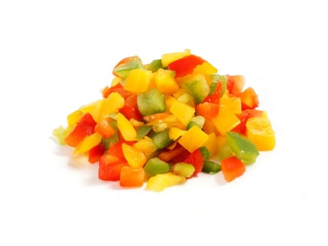 Paprika mix brunoise 10mm per zak a 1kg