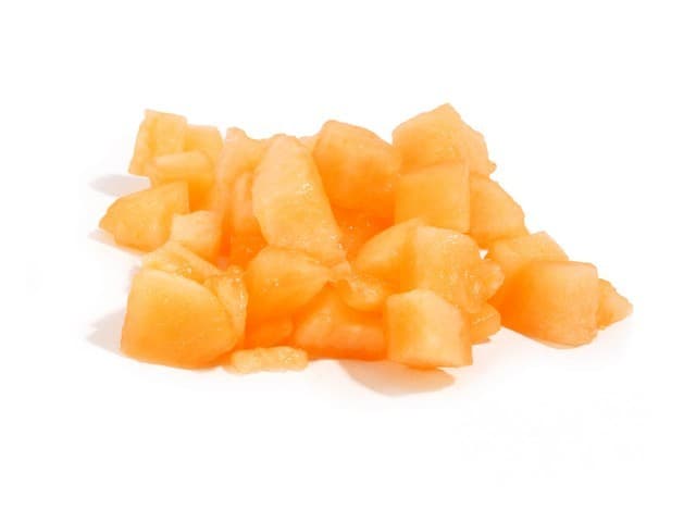 Meloen cantaloupe brunoise 15mm bak a 1kg